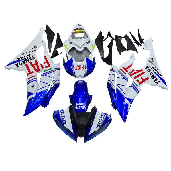 Fairings 2008-2016 Yamaha YZF-R6 Hvit Blå nr. 46 FIAT R6 Generisk