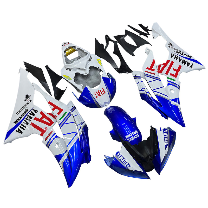 Fairings 2008-2016 Yamaha YZF-R6 Vit Blå Nr 46 FIAT R6 Generic