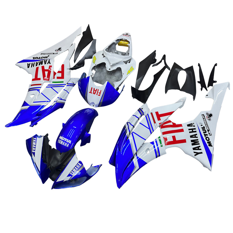 Fairings 2008-2016 Yamaha YZF-R6 Hvit Blå nr. 46 FIAT R6 Racing Generisk