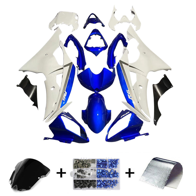 Amotopart kåpa set för Yamaha YZF 600 R6 2008-2016, kropp, plast, ABS