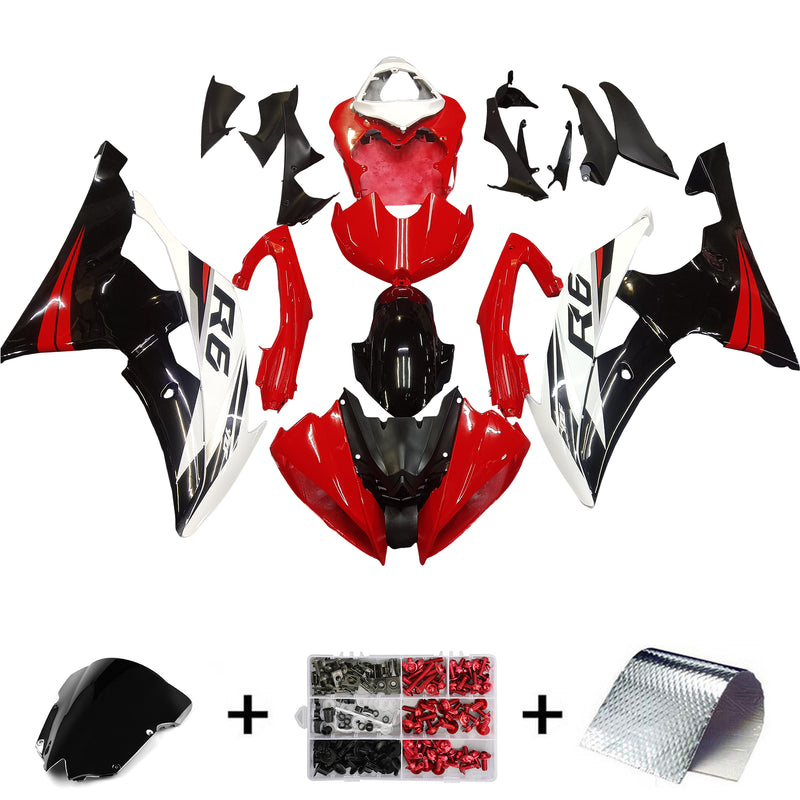 Kit de carenagem Amotopart para Yamaha YZF 600 R6 2008-2016 corpo plástico ABS