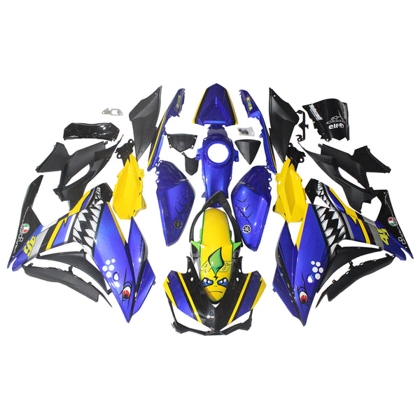 Amotopart kåpa kit för Yamaha YZF-R3 2014-2018, R25 2015-2017 kaross ABS