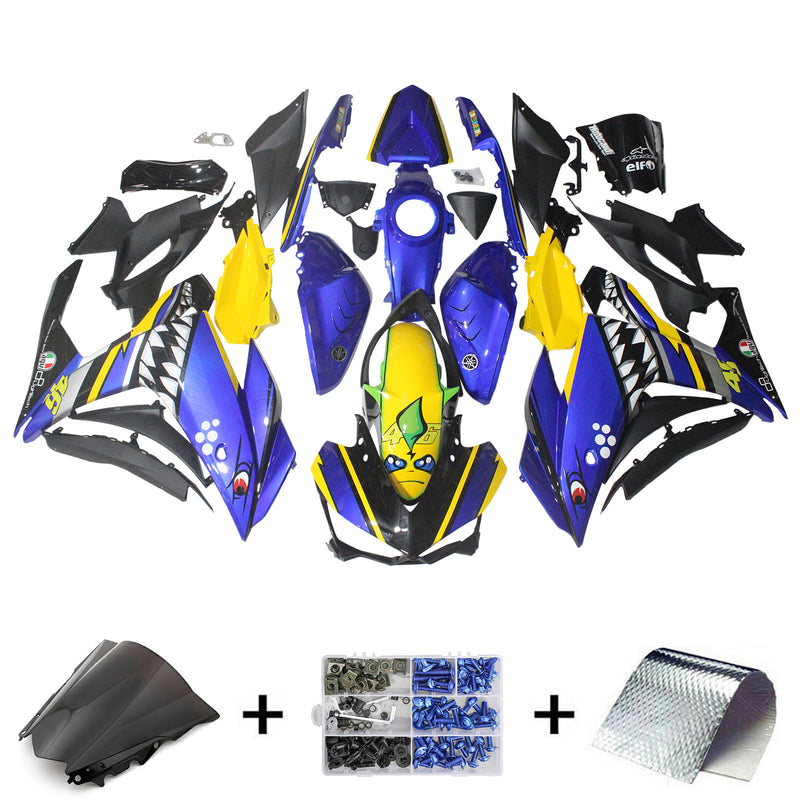 Kit de carenagem Amotopart para Yamaha YZF-R3 2014-2018, R25 2015-2017 Carroceria ABS