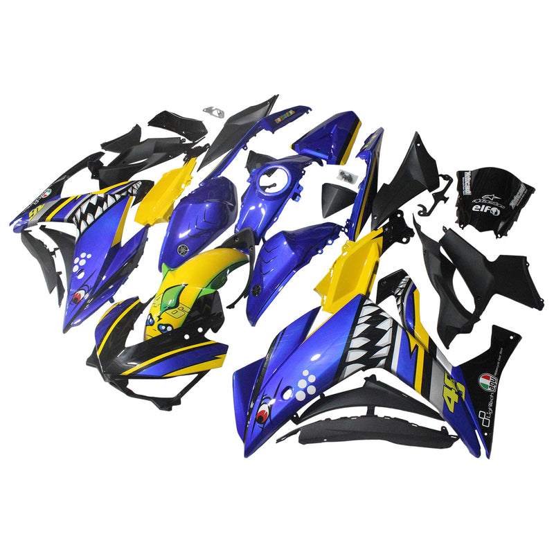 Amotopart Fairing Kit for Yamaha YZF-R3 2014-2018, R25 2015-2017 Karosseri ABS