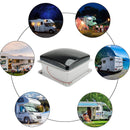 14" Wohnmobil-Dachlüfter für Caravan 3-Gang-Motor 12 V Lüfter mit Oberlicht und LED-Beleuchtung