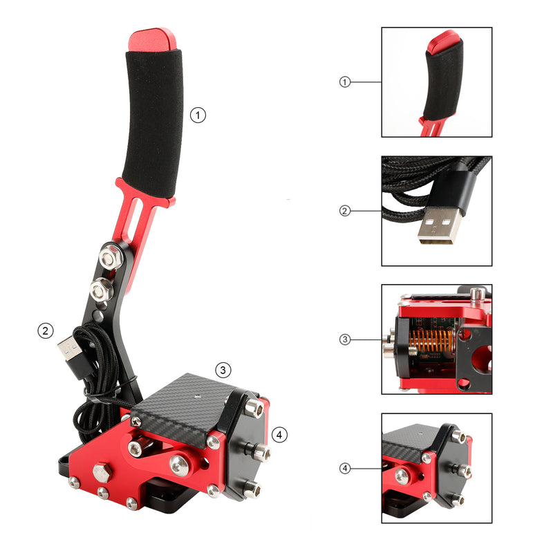 USB SIM-håndbrems-håndbremssett for racingspill Hjulstativ G27/G29 G920 PC