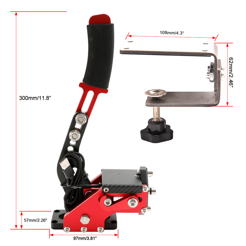 USB SIM-håndbrems-håndbremssett for racingspill Hjulstativ G27/G29 G920 PC