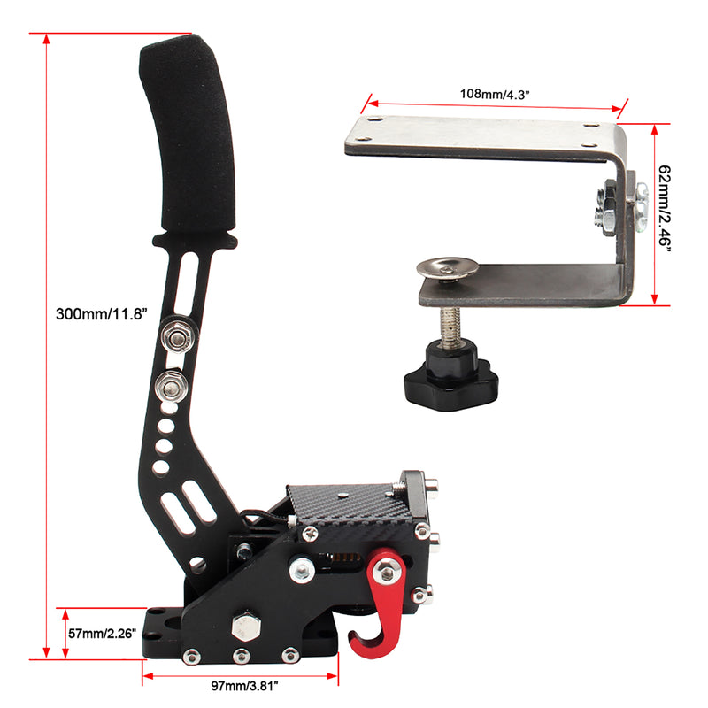 Freio de mão USB com braçadeira e H Shifter para Logitech G29 Steering Wheel Sim Racing