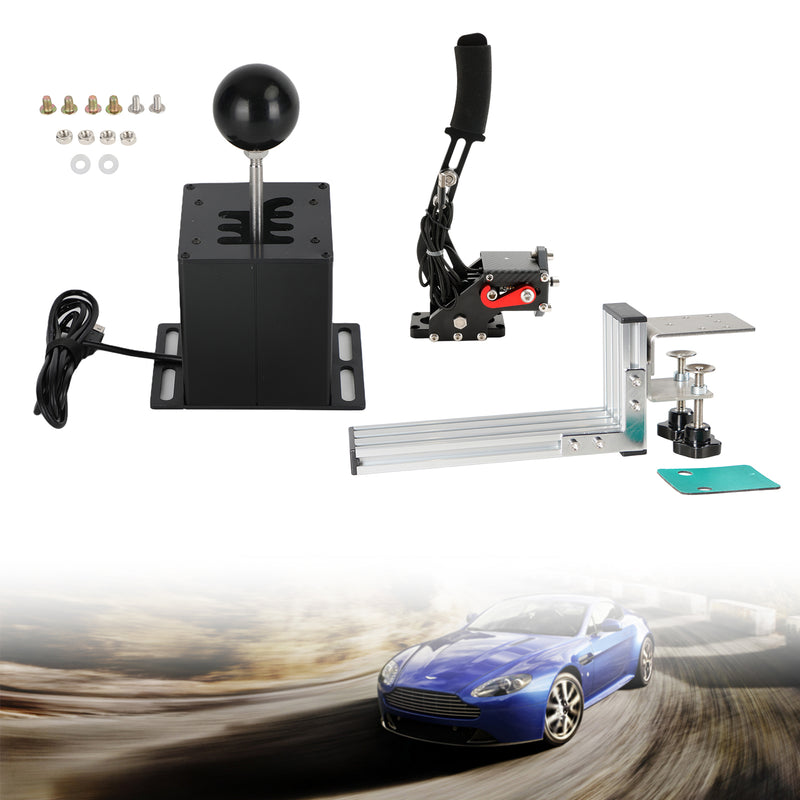 USB-Handbremse mit L-Clip und H-Schalthebel für Thrustmaster T300RS/GT-Rennspiel