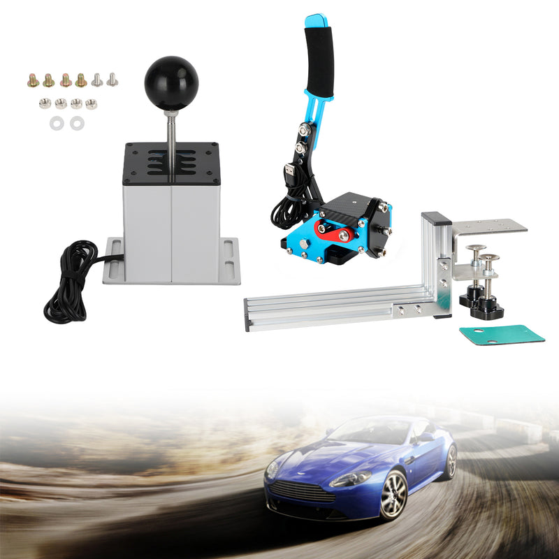 USB-Handbremse mit L-Clip und H-Schalthebel für Thrustmaster T300RS/GT-Rennspiel