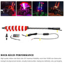 3 fot RGB LED APP Whip Lights-antenne med flaggfjernkontroll for Polaris UTV ATV