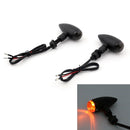 2x luzes de sinalização de bala preta para Harley Softail, Dyna, Sportster, V-Rod