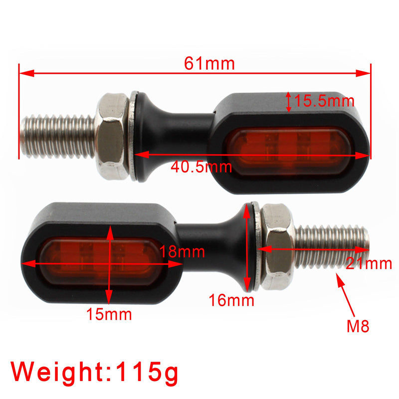 Intermitentes traseros LED con marcado mini-E para Sportster Touring Dyna Softail Generic