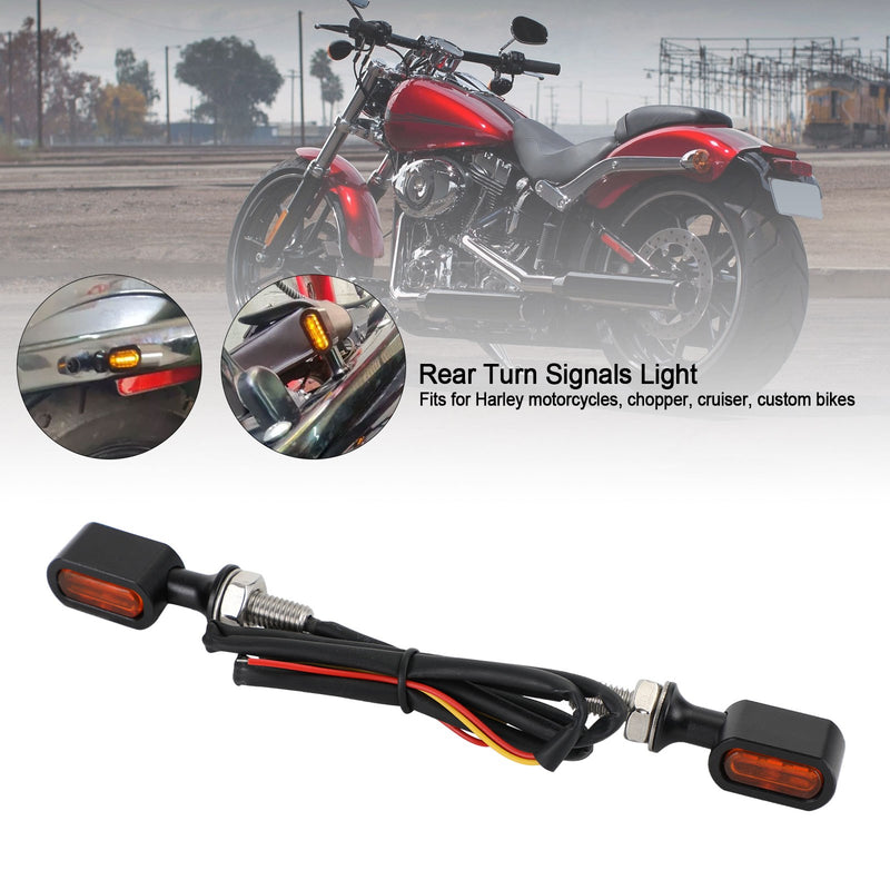 Pisca-piscas traseiros em LED com marca Mini-E para Sportster Touring Dyna Softail Generic