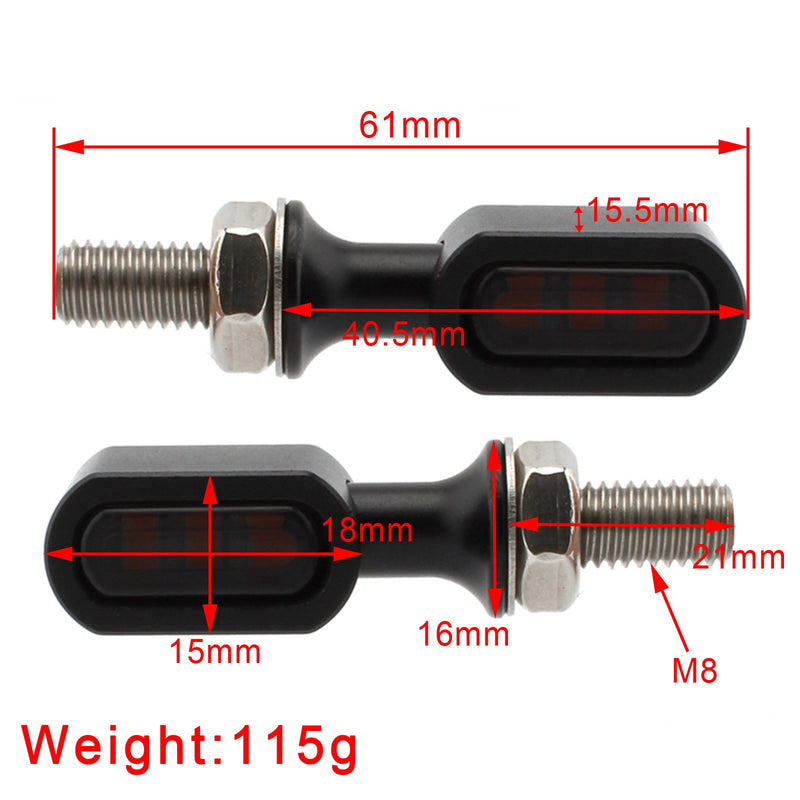 Tylne kierunkowskazy LED z oznaczeniem mini-E do Sportster Touring Dyna Softail Generic