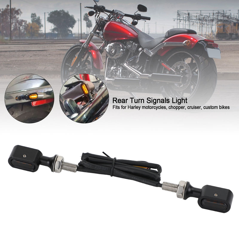 Intermitentes traseros LED con marcado mini-E para Sportster Touring Dyna Softail Generic