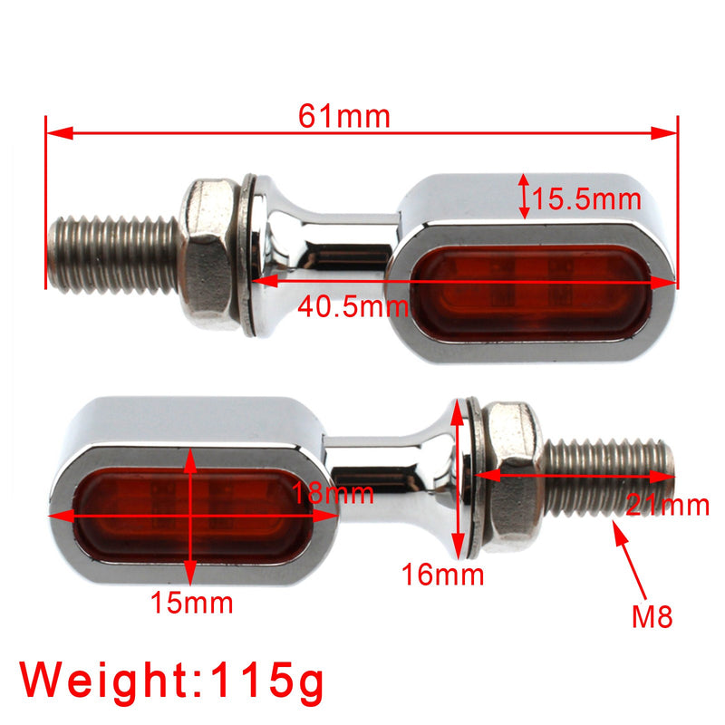 LED-Heckblinker mit Mini-E-Markierung für Sportster Touring Dyna Softail Generic