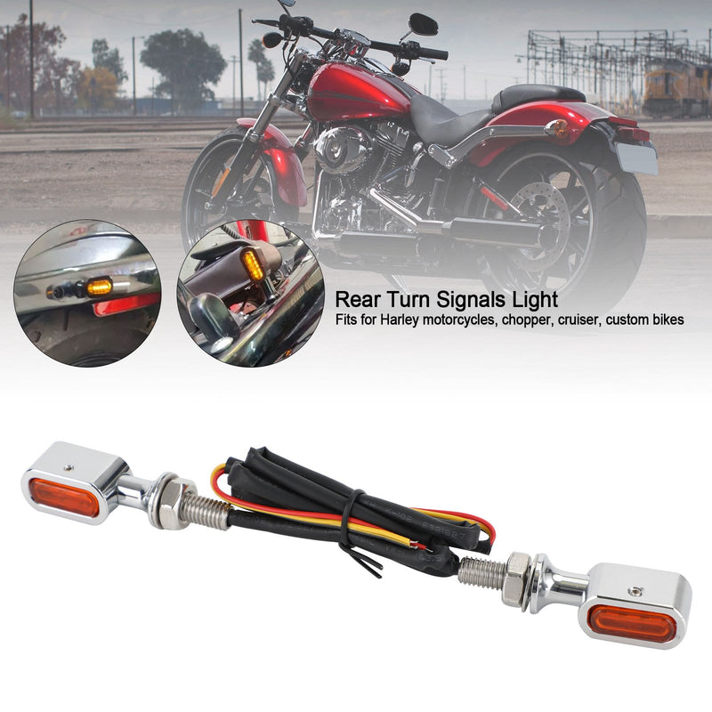 Tylne kierunkowskazy LED z oznaczeniem mini-E do Sportster Touring Dyna Softail Generic