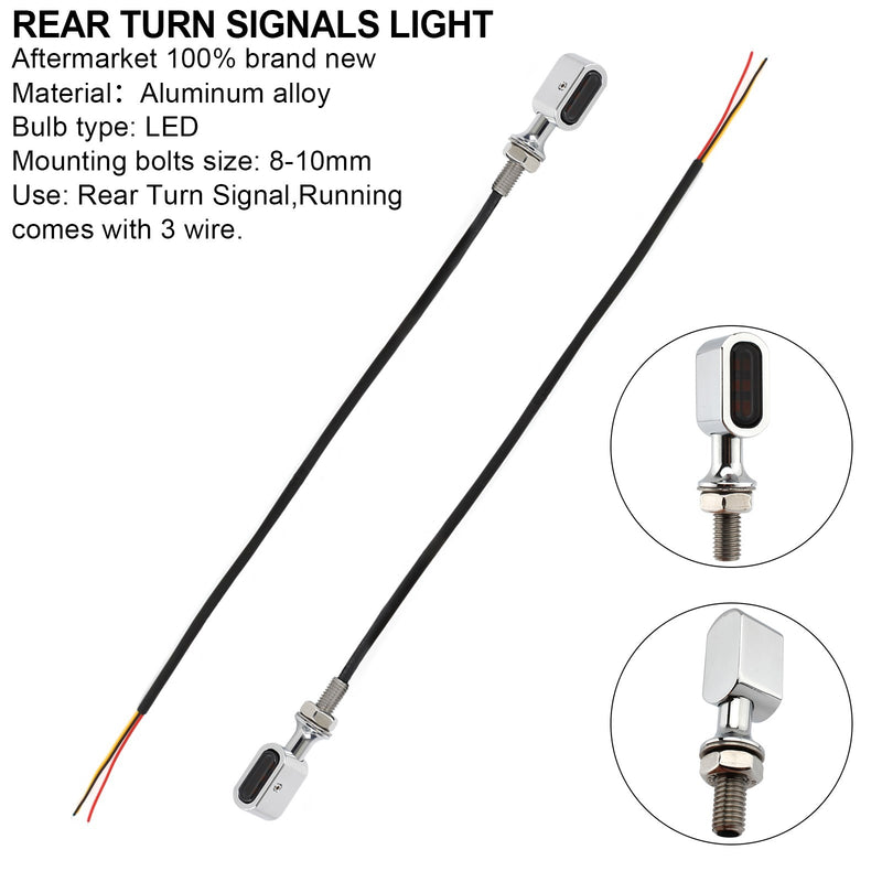 Pisca-piscas traseiros em LED com marca Mini-E para Sportster Touring Dyna Softail Generic