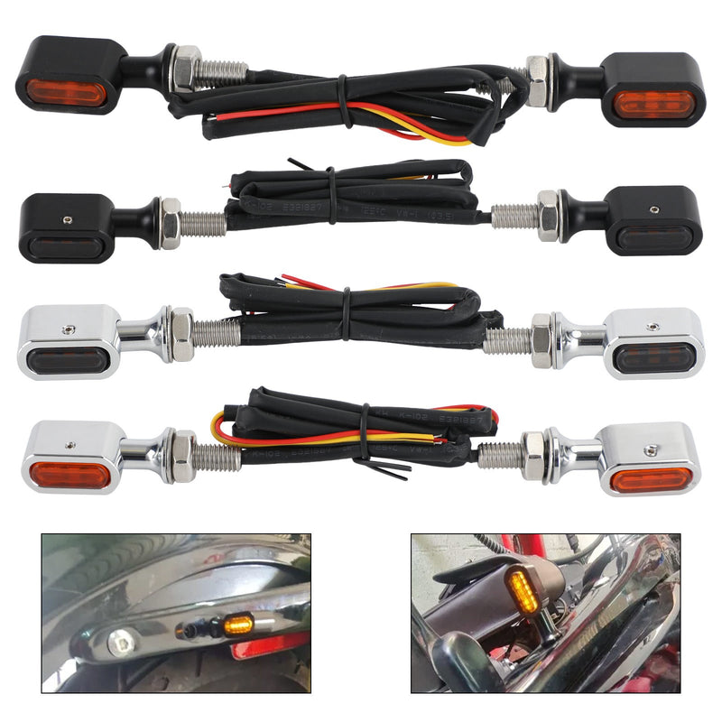 Intermitentes traseros LED con marcado mini-E para Sportster Touring Dyna Softail Generic