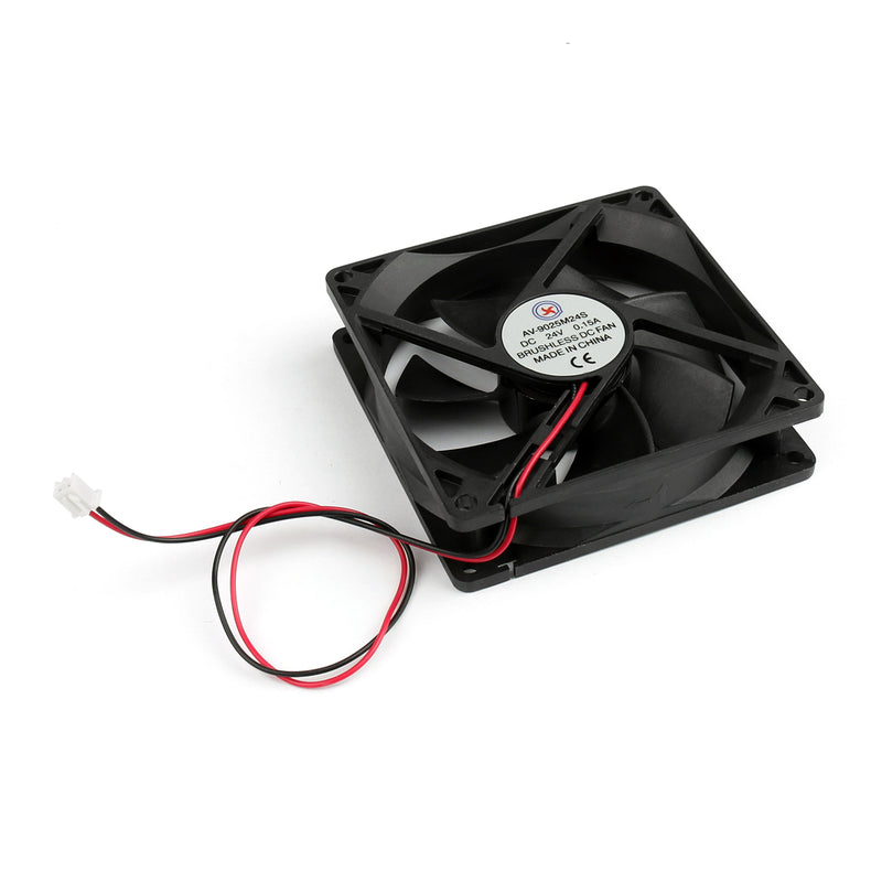 1 unidad de ventilador de ordenador PC de refrigeración sin escobillas CC 24V 9025s 90x90x25mm 0.15A cable de 2 pines