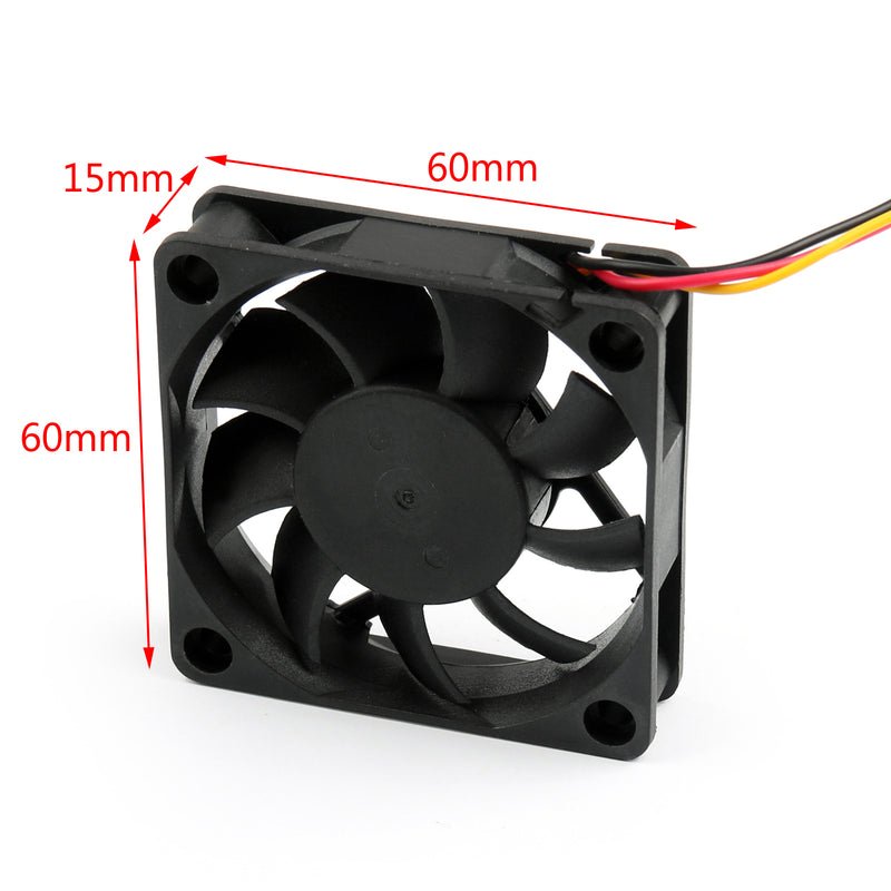 6015s Cooling Fan 60x60x15mm DC 5V CPU Pin Computer Fan 0.2A 3 Brushless