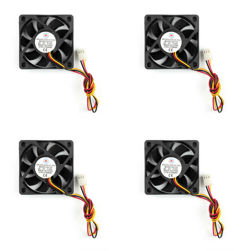 6015s Cooling Fan 60x60x15mm DC 5V CPU Pin Computer Fan 0.2A 3 Brushless