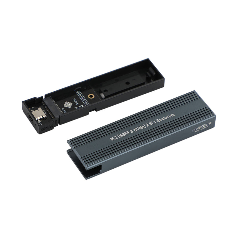 M.2 NVMe SSD til USB 3.1 Case Hard Drive Dual Protocol M2 NVME Box