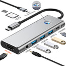 9 in 1 TYPE-C + USB3.0 USB2.0 HDMI SD/TF PD100W Audio Data Interface Hub Adapter
