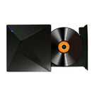 Gravador de unidade de DVD CD RW externo tipo C USB ultrafino para laptop preto