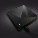 Gravador de unidade de DVD CD RW externo tipo C USB ultrafino para laptop preto