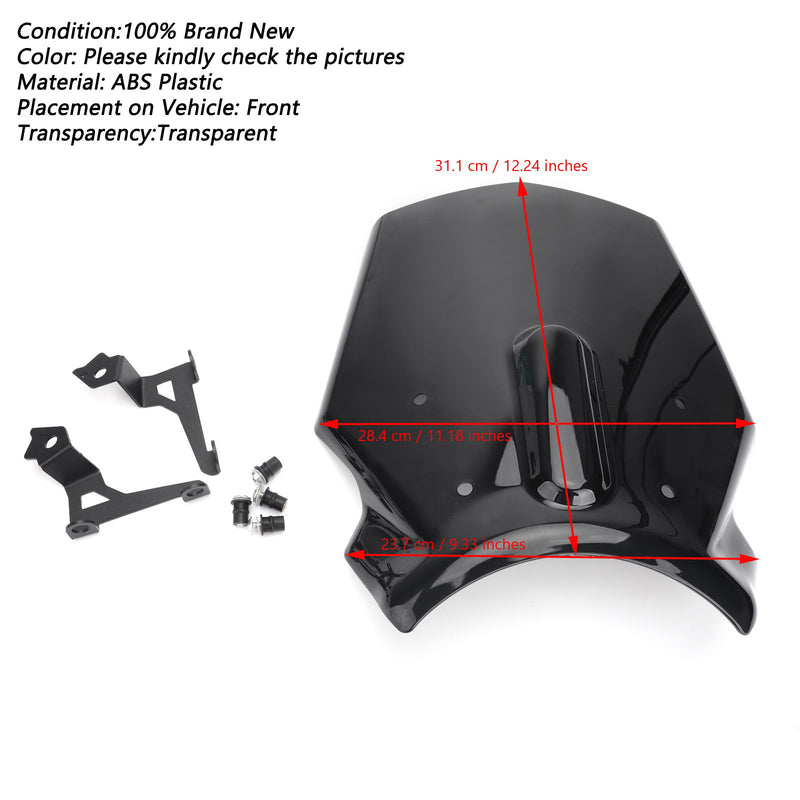 ABS motorsykkel frontrute for Honda CB650R 19-23/CB1000R 18-20