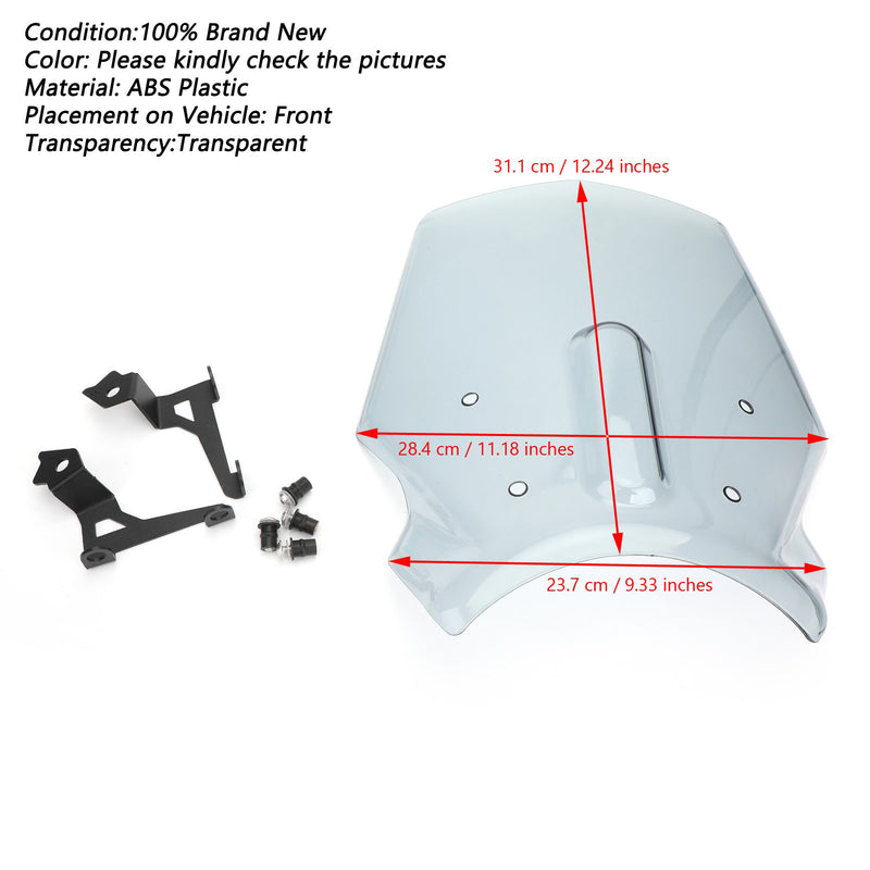 Parabrisas de motocicleta de plástico ABS para Honda CB1000R/CB650R 2018-2023 genérico