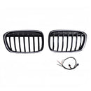 2016-2019 Passend für BMW X1 F48 F49 2-teiliger Frontgrill in glänzendem Schwarz