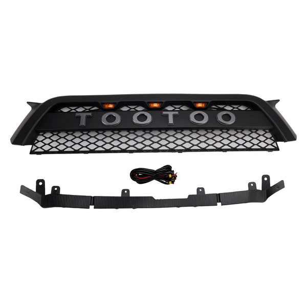 TRD Pro Style Frontstoßstangengrill passend für Toyota 4Runner 2010-2013, Mattschwarz