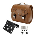 Set Schnellverschluss-Satteltaschen mit Halterung, Gepäckaufbewahrung, braun, für Motorrad