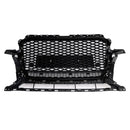 Schwarz glänzend Front Honeycomb Stoßstangengrill Grill Fit Audi Q5 2013-2017