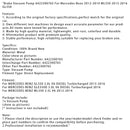 2012–2014 MERCEDES-BENZ ML350 3,5 l V6 Bremsvakuumpumpe 6422300765