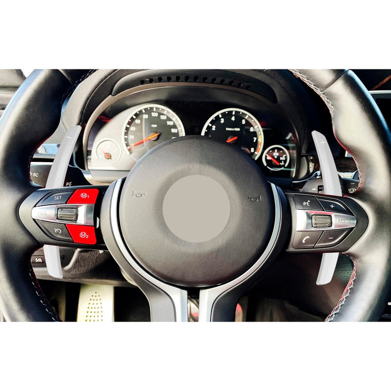 Schaltwippenverlängerung für BMW F-Serie F30 F31 F32 F10 X3 X5 Aluminium Silber