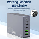 F8A Ladestation USB 6-Port Schnelle Ladegerät PD100W Ladestation Smart Ladegerät