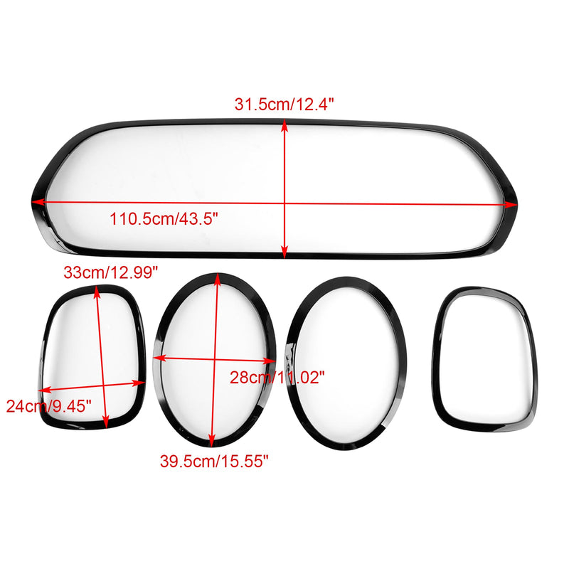 2014-2021 Mini Cooper F55 F56 F57 svart galler + strålkastare + bakljusram