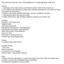 2008-2017 Honda Accord Gray Left  Side Sun Visor 74320-48500-E0