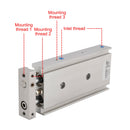 SMC CXSM15-60 CXSM1030 Luftzylinder Pneumatischer Doppelstangenzylinder Doppeltwirkend