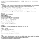 1996–2002 BMW Z3 SERIE S52 S54 M52 M54 M44 Handschuhfach-Reparaturhalterung 51458397597