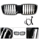 Kiiltävä musta etu munuaisen mesh grilli ritilä FIT BMW X4 G02 X3 G08 2018-2021