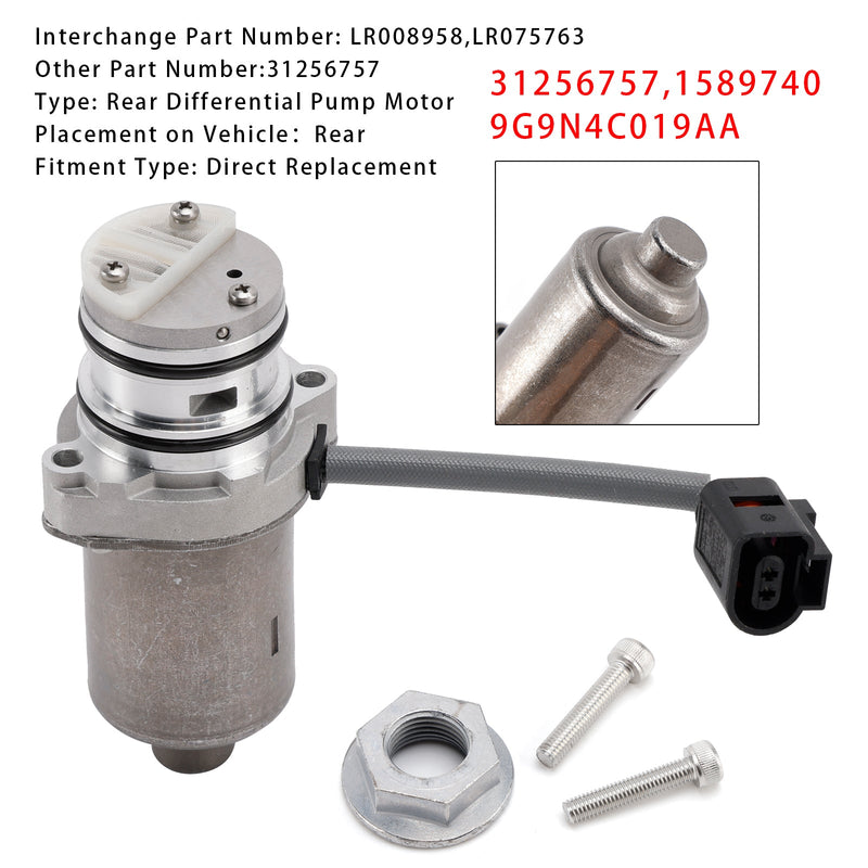 2008-2015 Volvo XC60 Mk1 2.4 D D3 & D4 AWD 3.2 AWD D5 AWD T6 AWD Differential Oil Pump 31256757