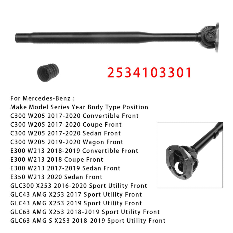 2018-2019 Mercedes-Benz E300 W213 Convertible Front Driveshaft Prop Shaft 2534103301