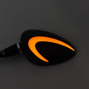 Black LED Turn Signal Mirror Pair 10mm Right-hand threading For Piaggio Vespa