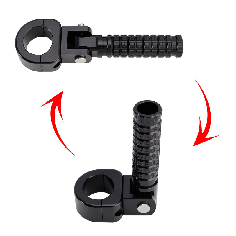 Universella fotstöd framtill, lämpliga för motorcyklar med 1,25-tums styrförare