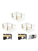 Raspberry Pi 5 PCI-E Adapter Housing PCIe på M.2 Adapter Board Acryl Box Cooler